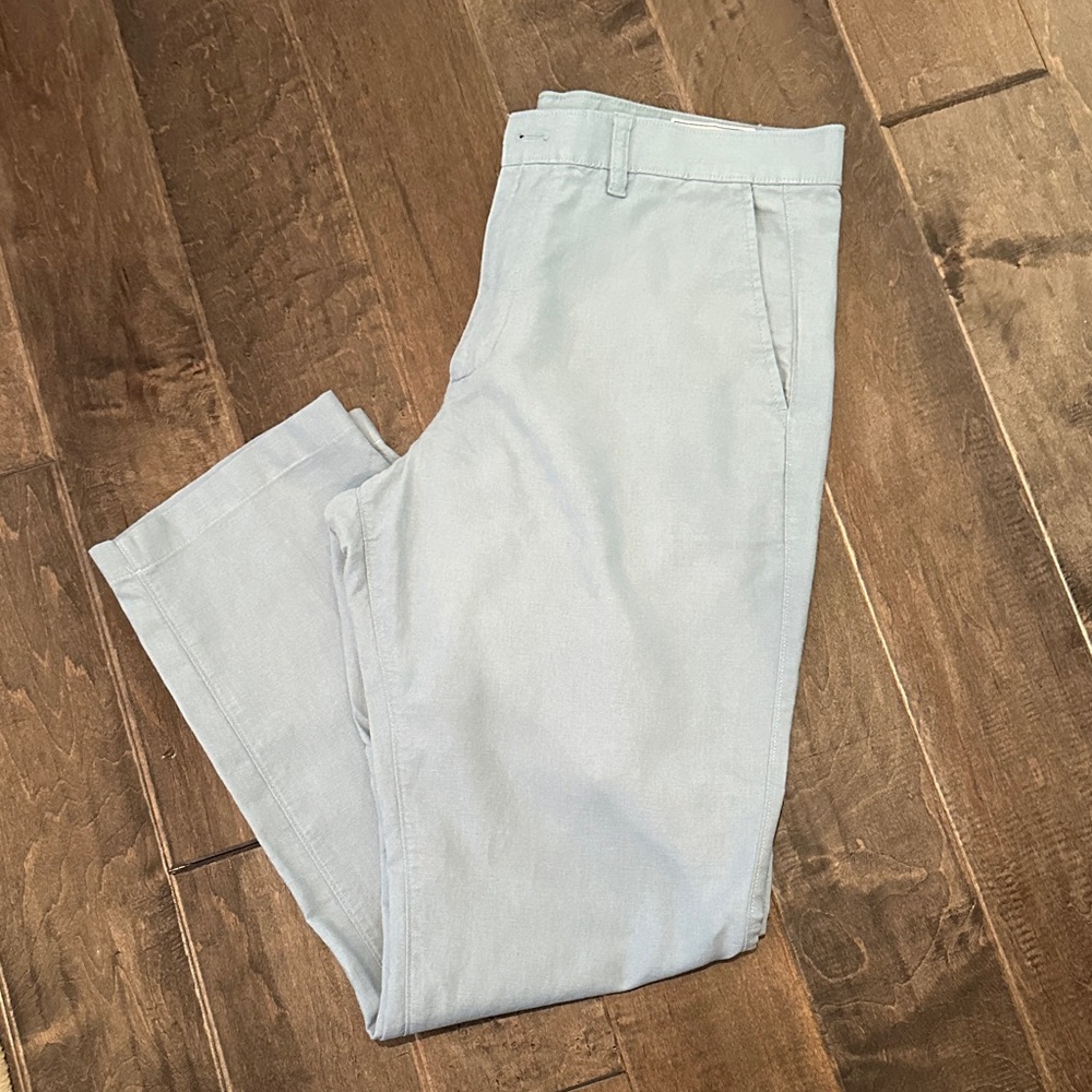 Cotton linen blend mint green Men's Pants